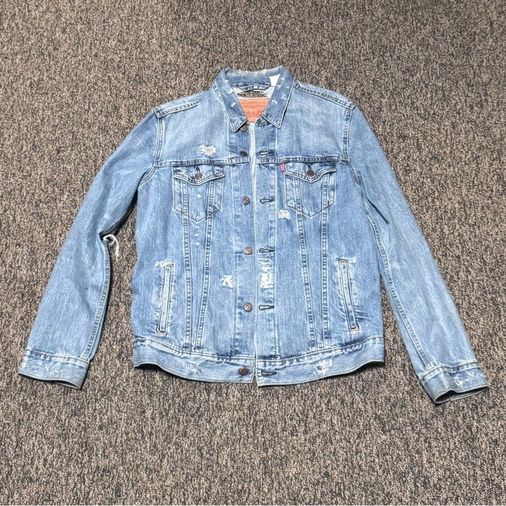 Levi’s Diy Patchwork And Distressed Denim Jacket … - image 1